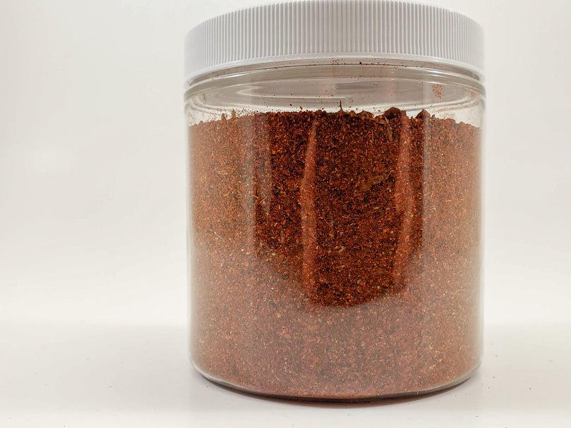 Ancho Steak rub blend in a jar