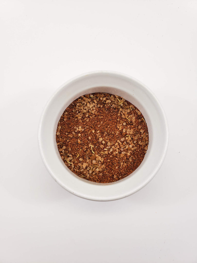 Ancho steak rub blend in bowl